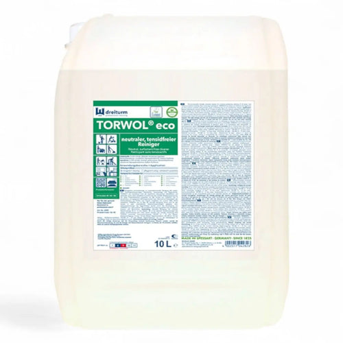 Ein 10 liter weißer plastikkanister dreiturm torwol eco neutraler tensidfreier reiniger