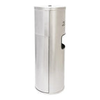 Dreumex spendersäule edelstahl abfallbehälter aus rostfreiem stahl mit schlankem reflektierendem finish und seitlichem öffnungsschlitz