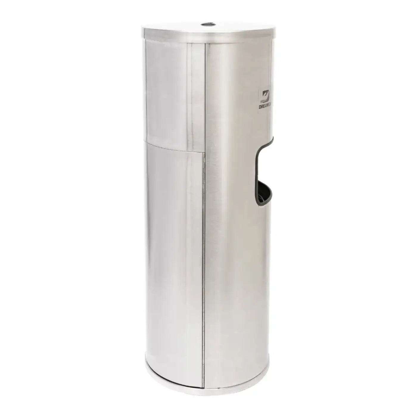 Dreumex spendersäule edelstahl abfallbehälter aus rostfreiem stahl mit schlankem reflektierendem finish und seitlichem öffnungsschlitz
