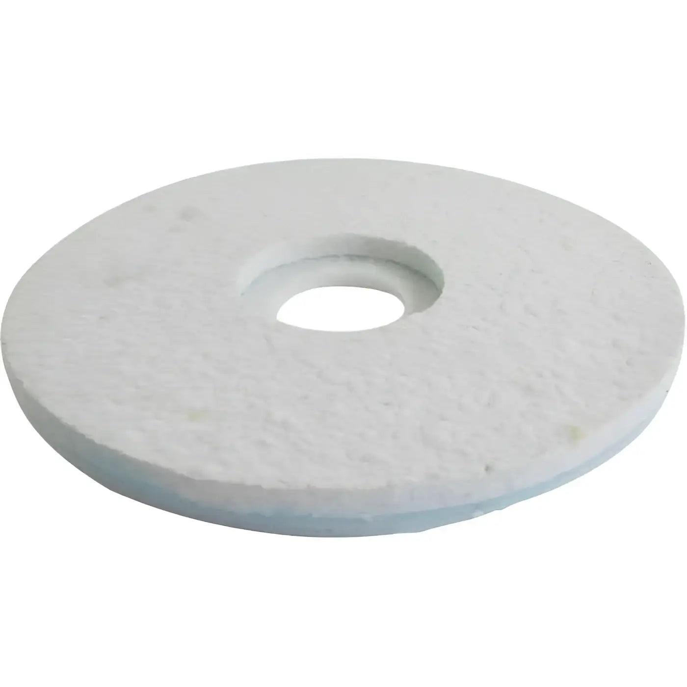 Weißer runder melamin-maschinenpad easy clean hd+ mit mittlerem loch und strukturierter oberfläche