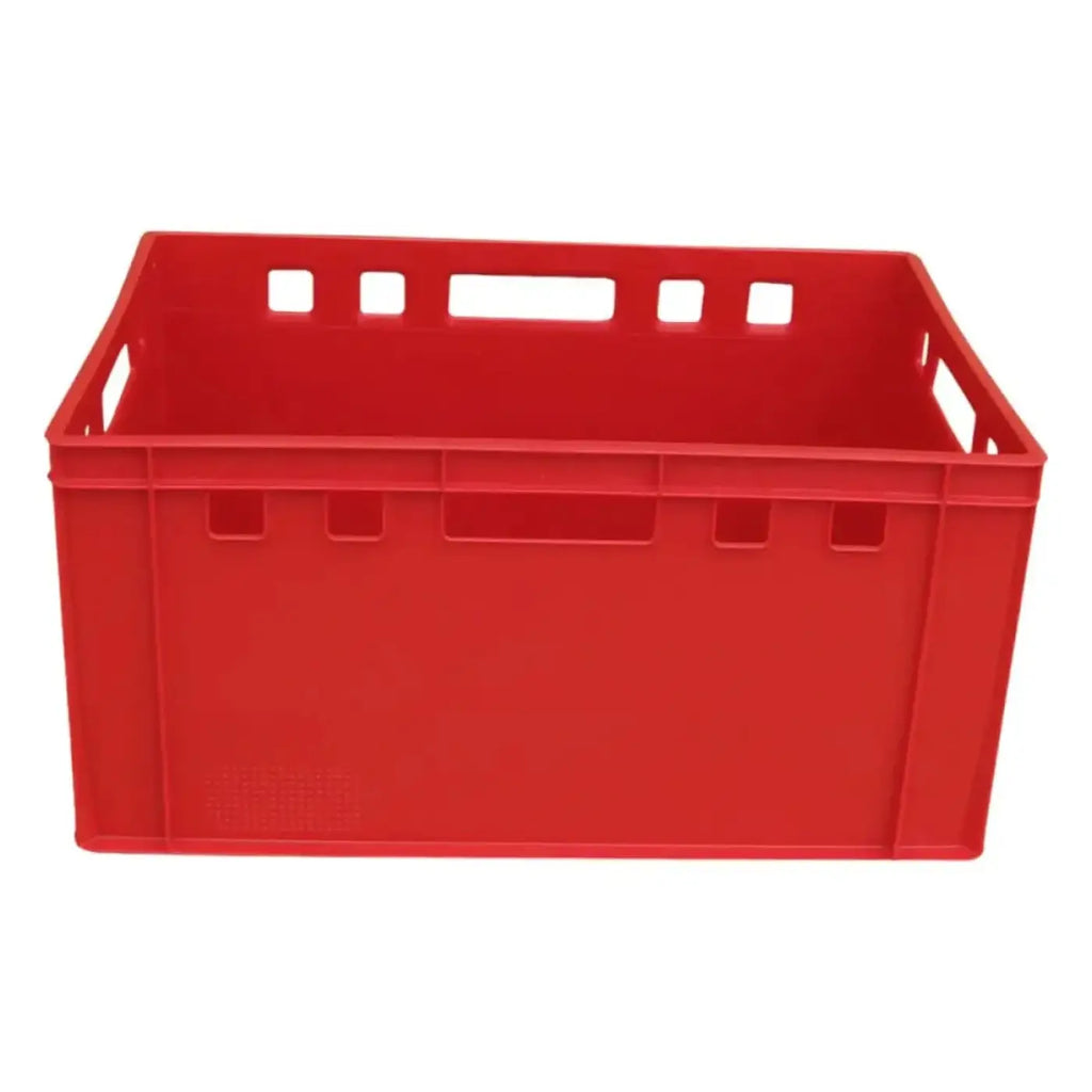 Roter eurobox stapelbox 60x40x30 cm aus hdpe mit integrierten griffen und verstärkten seiten