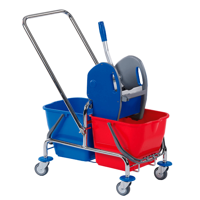 Floorstar DOFA25D Doppelfahrwagen mit Deichsel 25l SOLID.