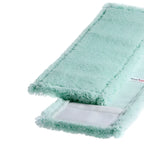Lightgrüner microfiber mopkopf mit weißer klebefläche und genähten kanten für floorstar microfasermopp thenufil multi