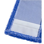 Blauer mikrofasermopp floorstar thenufil pix mit gewebtem strukturmuster und ausgefranster kantenverzierung
