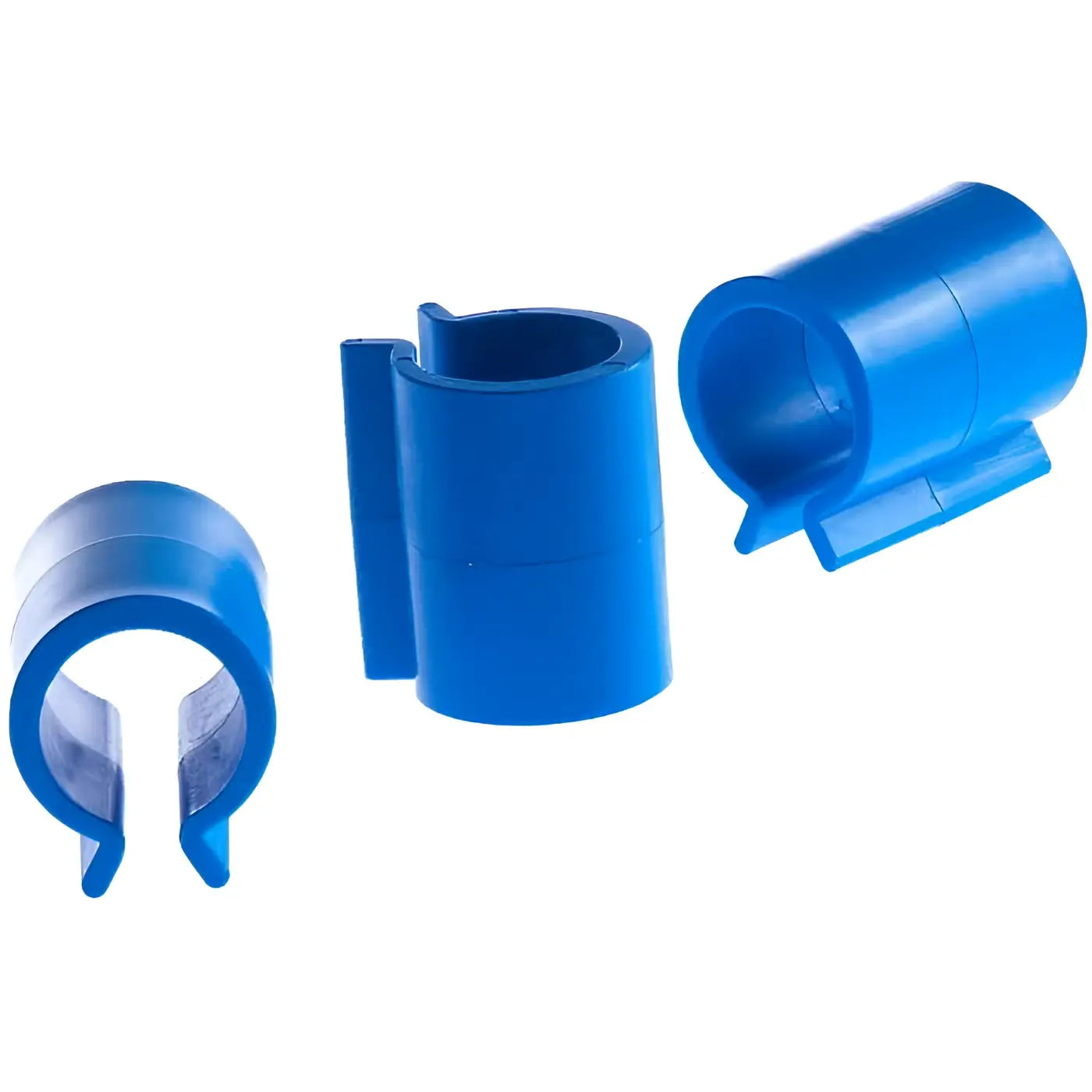 Floorstar müllsackklemmen aus blauem kunststoff mit glatter oberfläche und kerben für sicheren halt