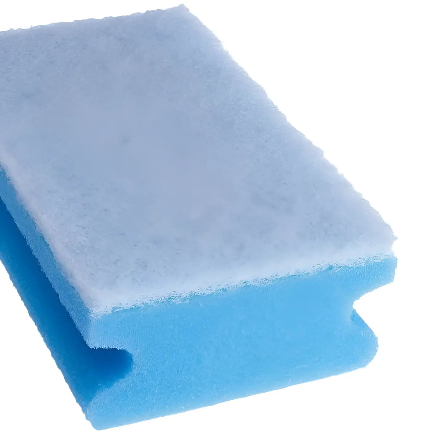 Blauer dualseitiger padschwamm floorstar mit weicher strukturierter oberseite und fester schaumbasis 15 x 9 x 4,5 cm