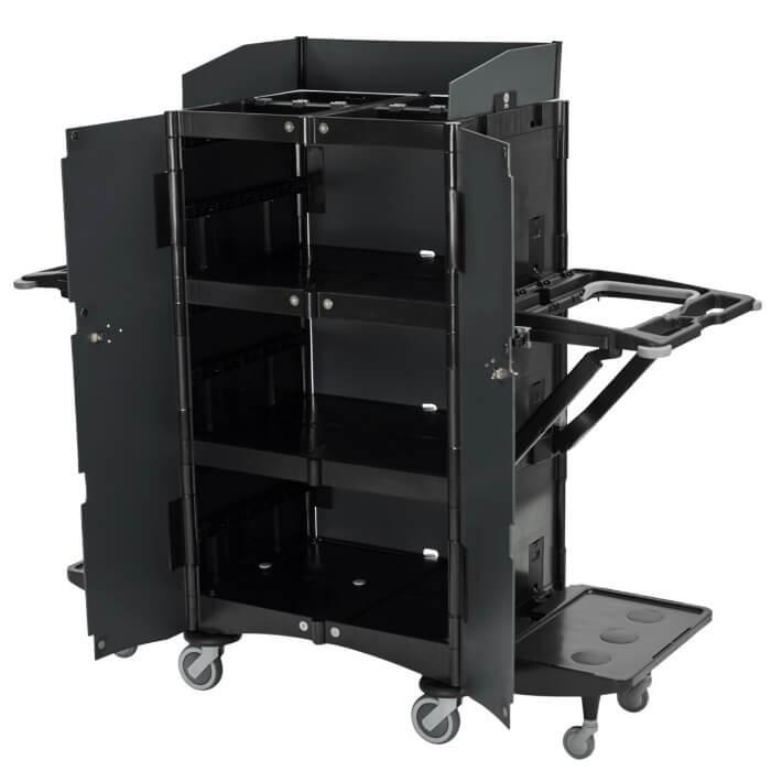 Floorstar HW7TBX Premium Hotelwagen 7 Tresor BRIX geöffnet