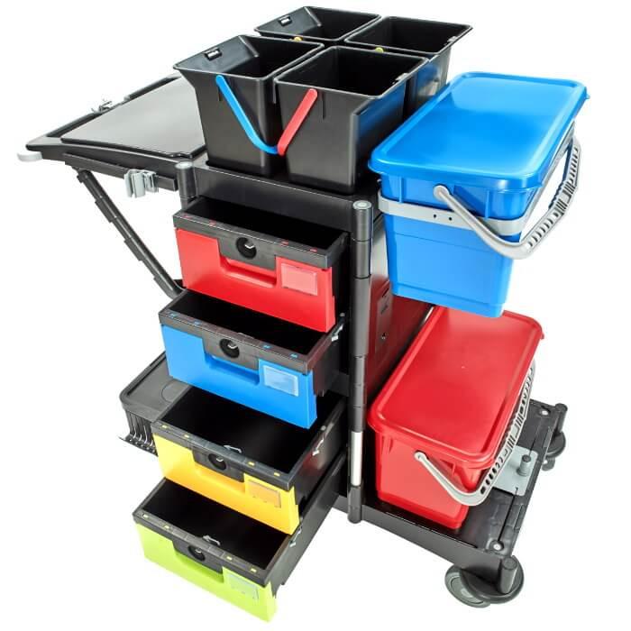 Floorstar MBW1BX Premium Moppboxwagen 1 BRIX Geöffnet