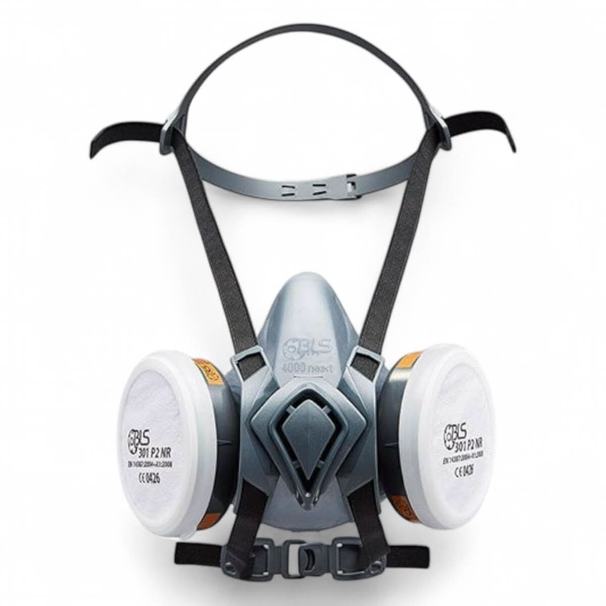 BLS Atemschutz-Halbmaske 4100next Set mit Filter Schutzklasse A2 P2 R.