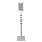 HygoClean Desinfektionssäule Aluminium mit Armhebelspender.