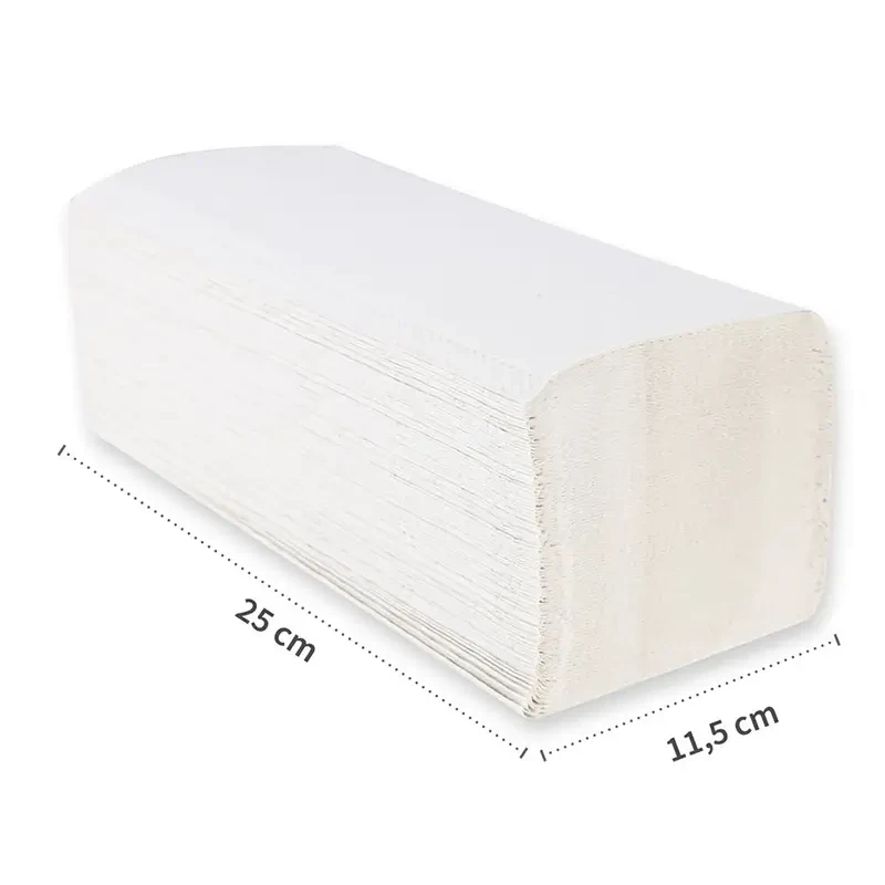 HygoClean Papierhandtücher 2-lagig Recyclingpapier V/ZZ-Falzung 23x21.