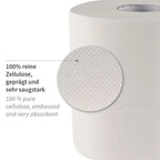 Hygoclean Papierhandtuchrollen Innenabwicklung 2-lagig perforiert Weiß 6 Rollen.