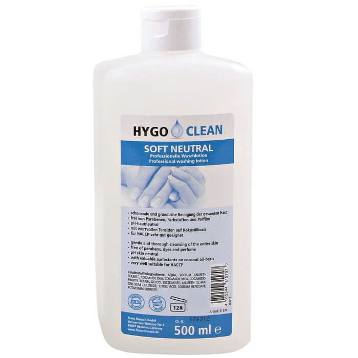 HygoClean Soft Neutral Professionelle Waschlotion 500ml.
