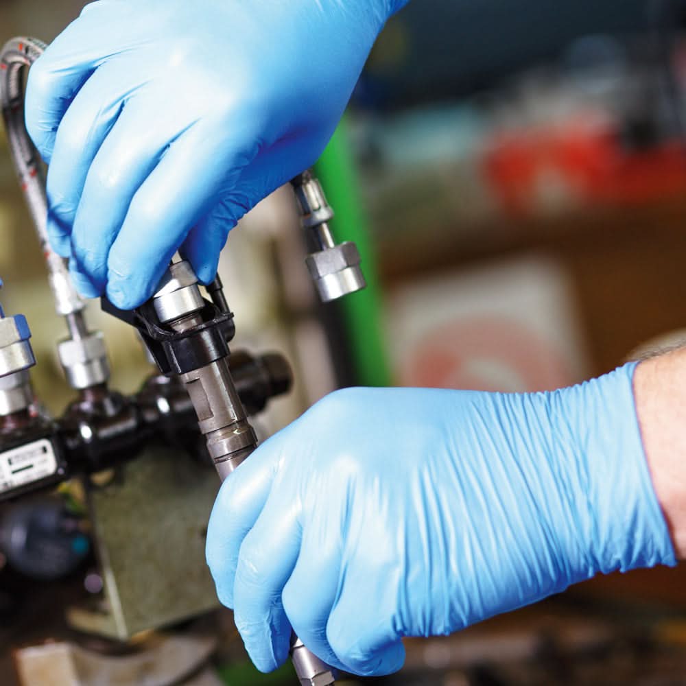 Hygonorm "Safe Fit" Nitril-Handschuhe Blau 200 Stück.