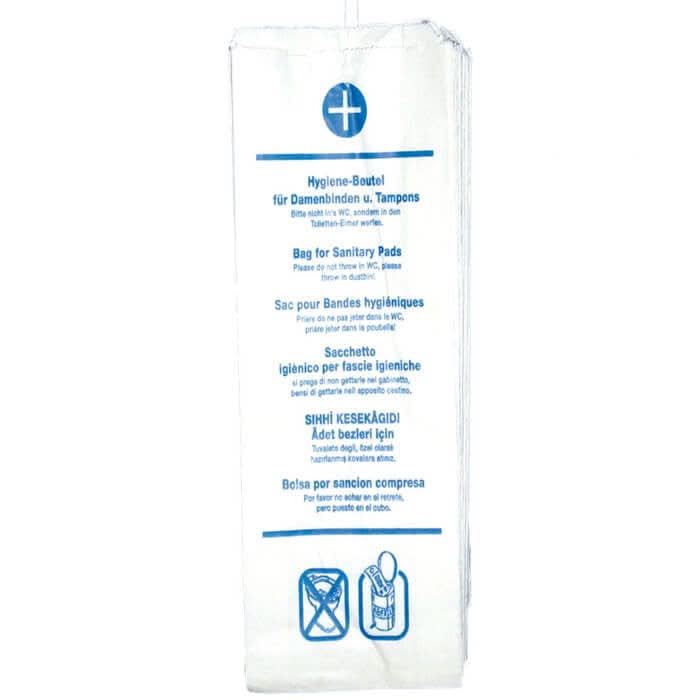 Hygostar Hygienebeutel Papier 6-sprachig 125 Stück.