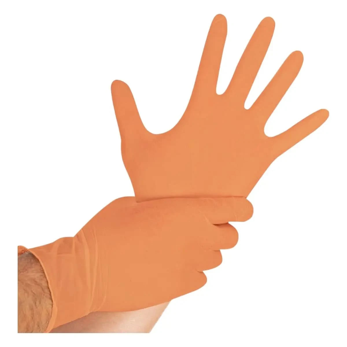 Hygostar "Safe Light" Nitril-Handschuhe Orange 100 Stück.