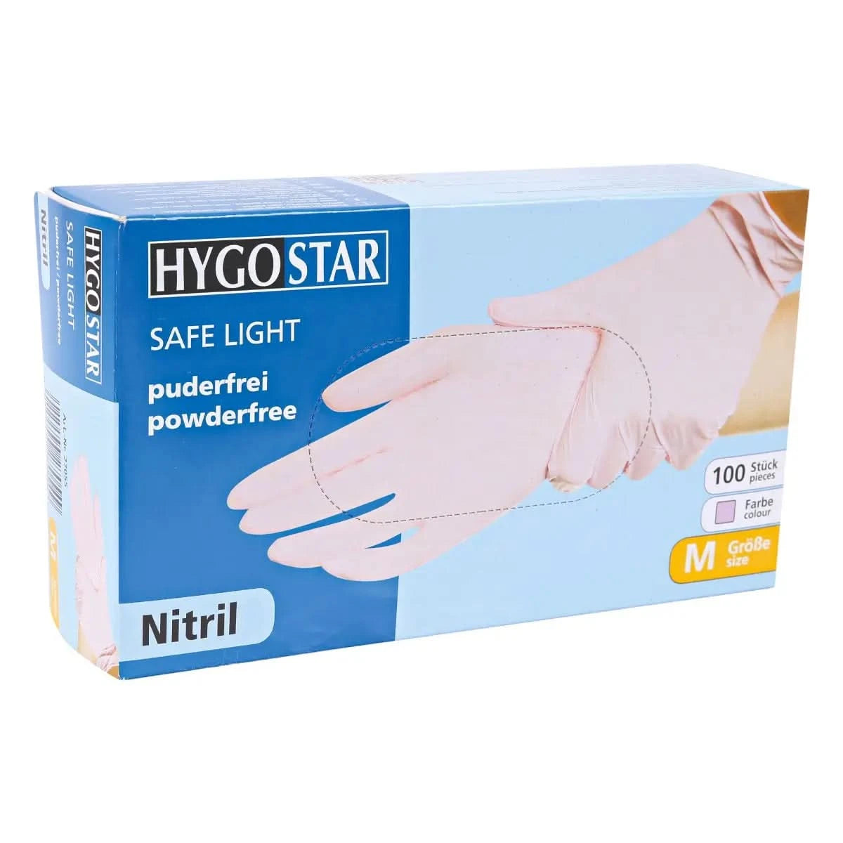 Hygostar "Safe Light" Nitril-Handschuhe Rosa 100 Stück.