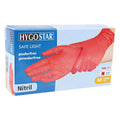 Hygostar "Safe Light" Nitril-Handschuhe Rot 100 Stück.
