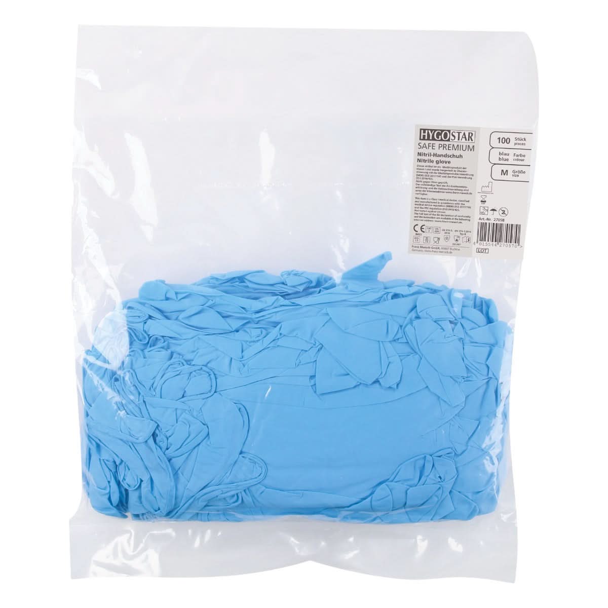 Hygostar "Safe Premium" Nitril-Handschuhe Blau.