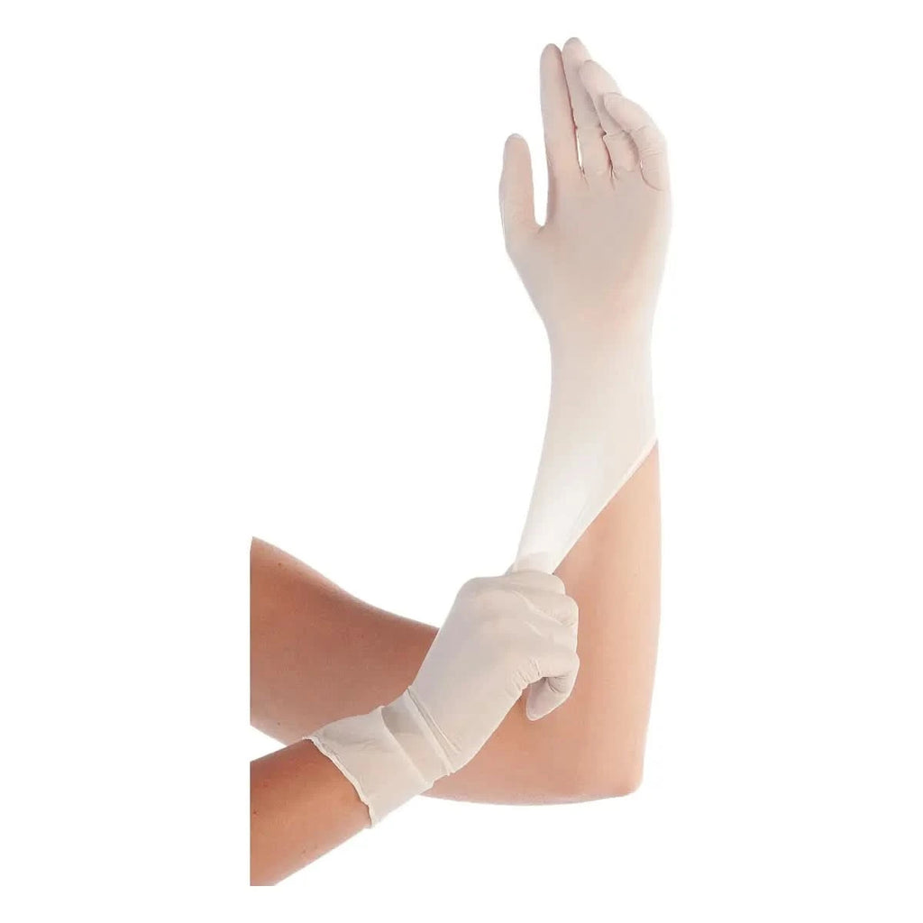 Hygostar "Safe Super Stretch" Nitril-Handschuhe Weiß 100 Stück von Franz Mensch, Hygieneartikel für Reinigung