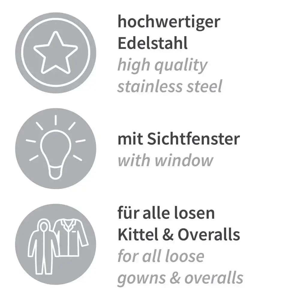HygoStar Spender für Overalls & Kittel Edelstahl.