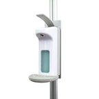 HygoClean Desinfektionssäule Aluminium mit Armhebelspender Spender