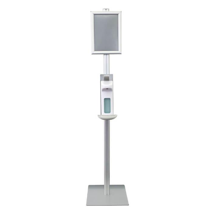 HygoClean Desinfektionssäule Aluminium mit Armhebelspender