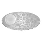 Transparente ovale frepro remind air curve badmatte mit strukturierter oberfläche und zentralem loch zur geruchskontrolle