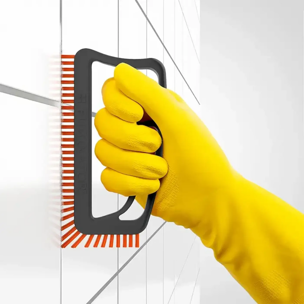 Fuginator fugenbürste recycling schwarz orange mit griff zum reinigen zwischen fliesen