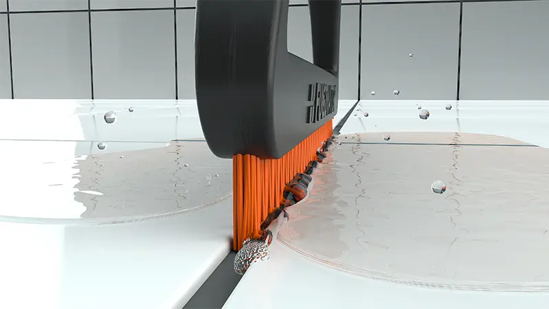 Fuginator Fugenbürste Recycling Fugen-Nahaufnahme