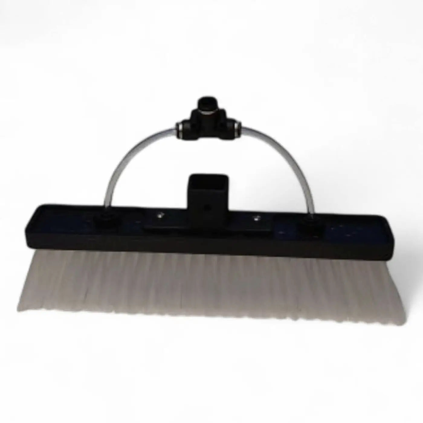 Gardiner bürste super lite dupont medium 26 cm schwarzer kunststoffbodenbesen mit gebogenem metallgriff und grauen borsten