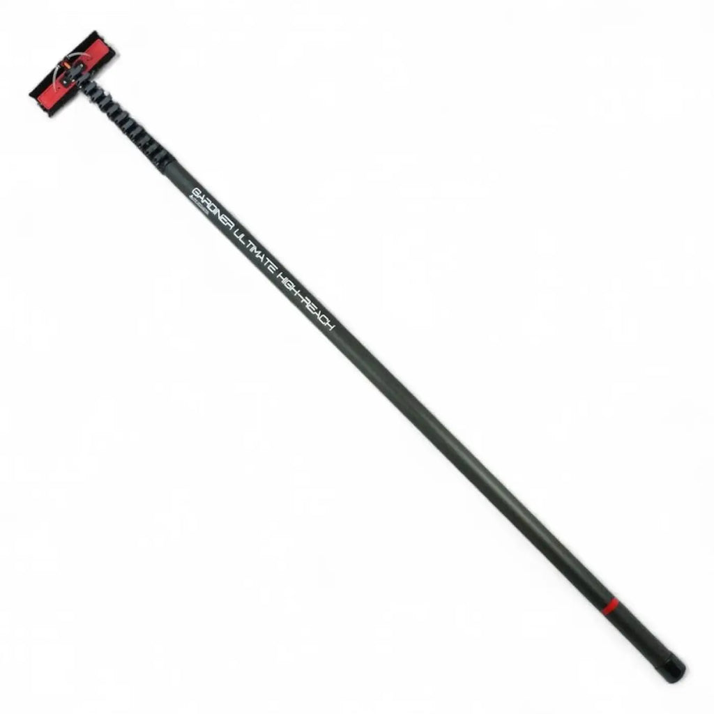 Gardena ultimate 63 19,20 meter kevlar carbon profi teleskopstange in schwarz und rot mit flexiblem segmentiertem schaft