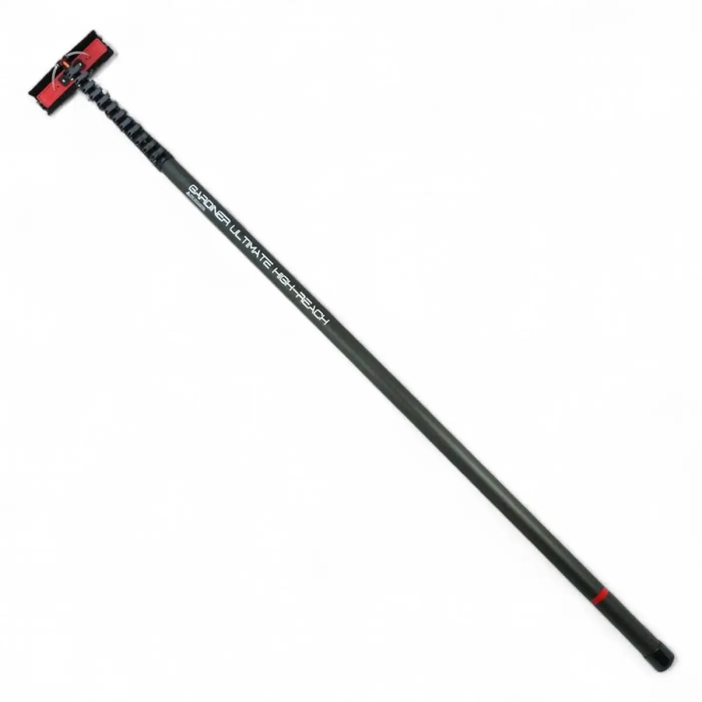 Gardena ultimate 63 19,20 meter kevlar carbon profi teleskopstange in schwarz und rot mit flexiblem segmentiertem schaft