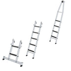 Günzburger Steigtechnik Glasreiniger-Stufenleiter Spitzleiter R13 2 Stufen Unten 4 Stufen oben