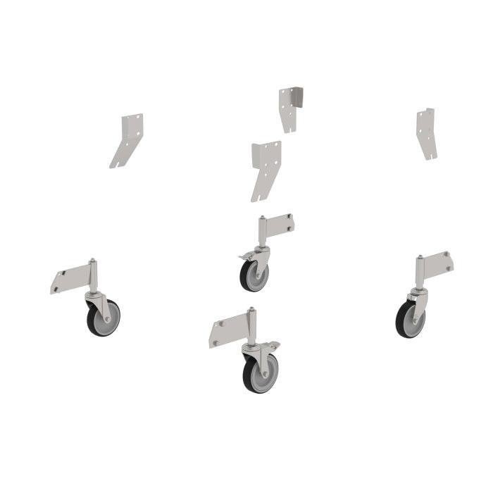 Günzburger Steigtechnik Nachrüstsatz Lenkrolle Edelstahl einseitig begehbar