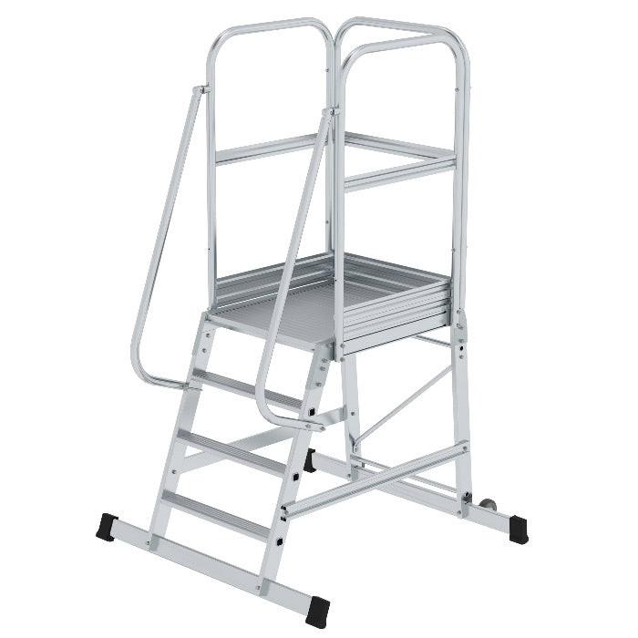 Günzburger Steigtechnik Plattformleiter mit Rollen 4 stufig