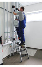 Munk Günzburger Steigtechnik Stufen-Stehleiter 250 kg einseitig begehbar mit clip-step R13