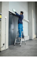 Günzburger Steigtechnik Stufen-Stehleiter beidseitig begehbar