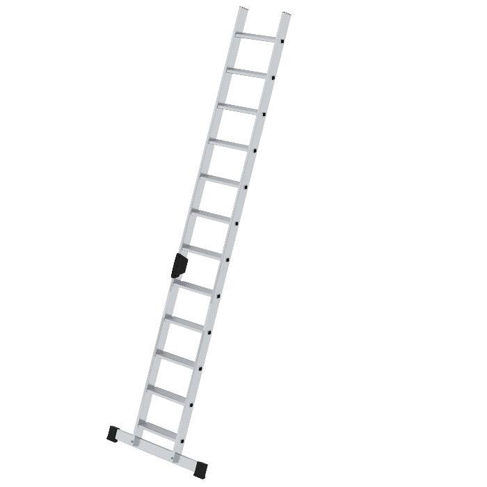 Günzburger Steigtechnik Stufen-Anlegeleiter mit Standard-Traverse 12 Stufen