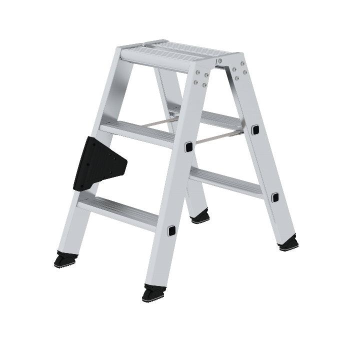 Günzburger Steigtechnik Stufen-Stehleiter beidseitig begehbar 2x3 Stufen