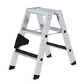 Munk Günzburger Steigtechnik Stufen-Stehleiter beidseitig begehbar mit clip-step R13 2x3 Stufen