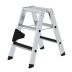 Munk Günzburger Steigtechnik Stufen-Stehleiter beidseitig begehbar mit clip-step R13 2x3 Stufen