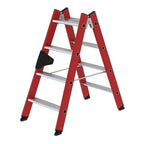 Munk Günzburger Steigtechnik Stufen-Stehleiter beidseitig begehbar GFK / Alu 2x4 Stufen