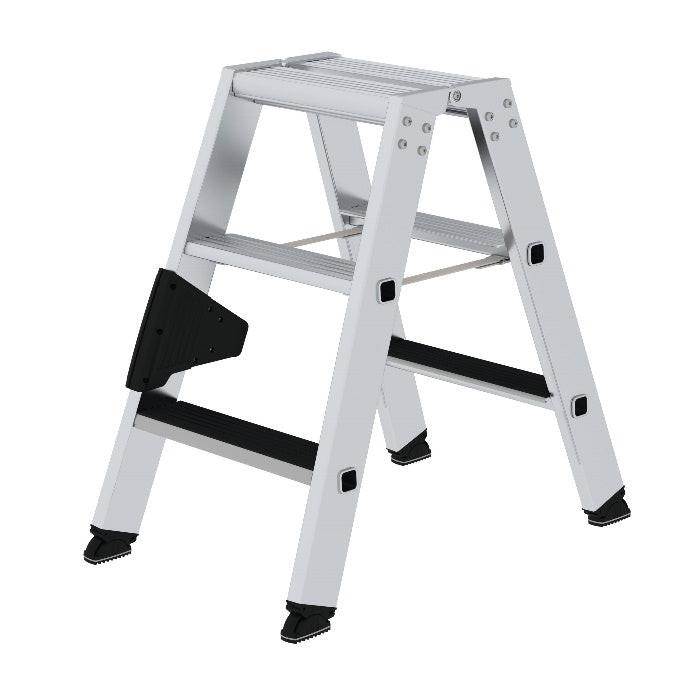 Munk Günzburger Steigtechnik Stufen-Stehleiter beidseitig begehbar mit clip-step