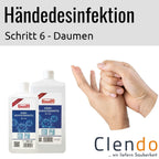 Händedesinfektion - Handrücken desinfizieren Buzil SE110