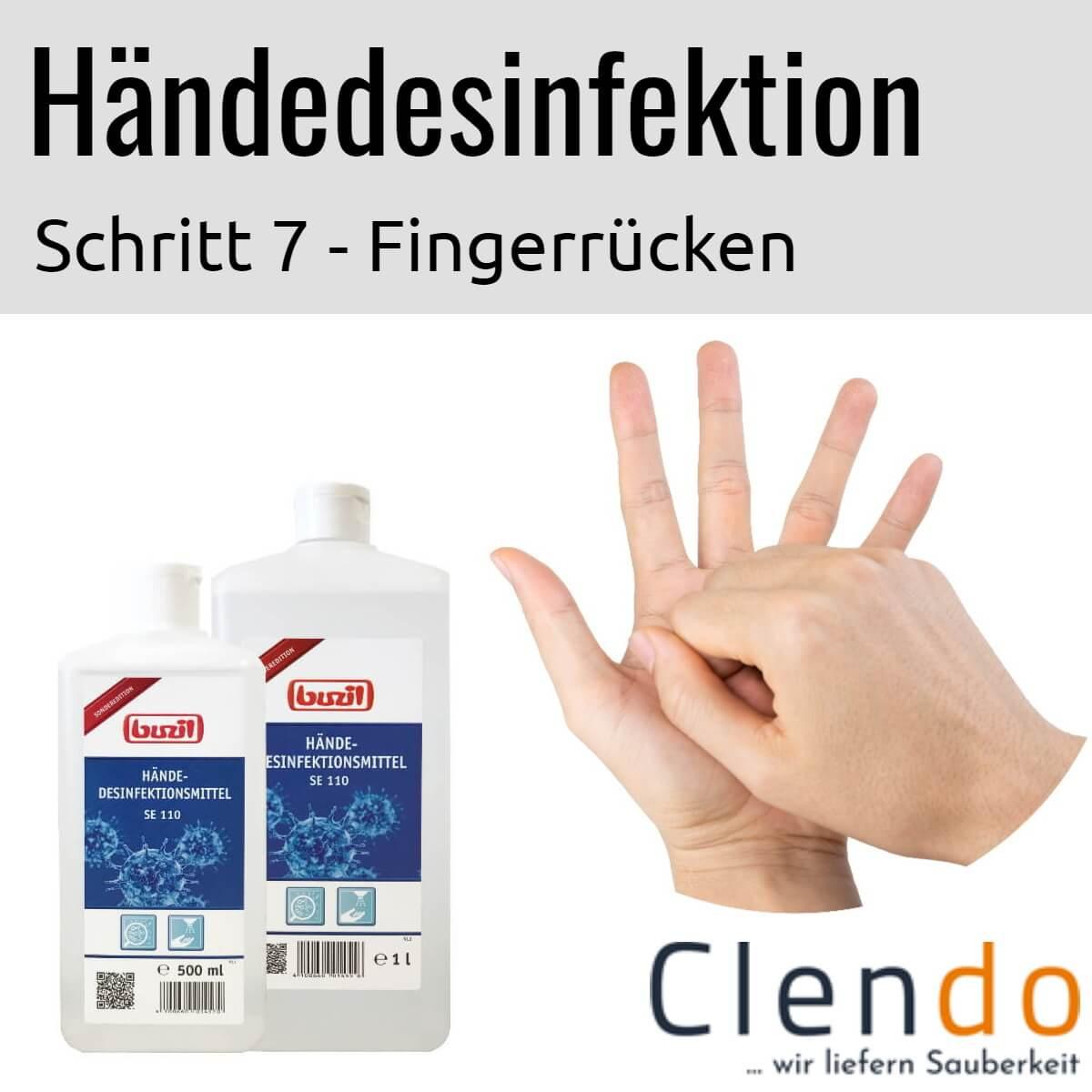 Händedesinfektion - Handrücken desinfizieren Buzil SE110
