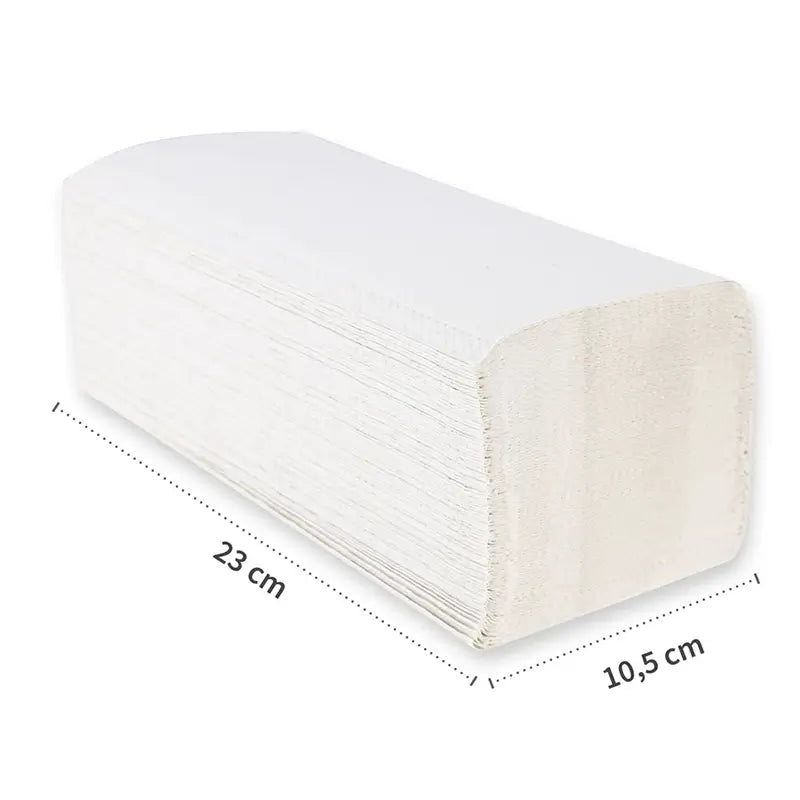HygoClean Papierhandtücher 2-lagig Weiß FSC-Recyclingpapier V/ZZ-Falzung 23x21