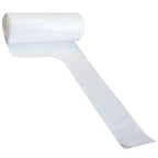 Ein rolle hygoclean müllbeutel mit tragegriff aus weißem, transluzentem hdpe, glatt und leicht glänzend
