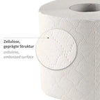 HygoClean Toilettenpapier aus Zellulose und mit gerpägter Struktur