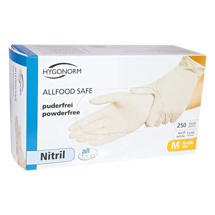 Hygonorm Nitril-Handschuhe "Allfood Safe" Weiß 250 Stück
